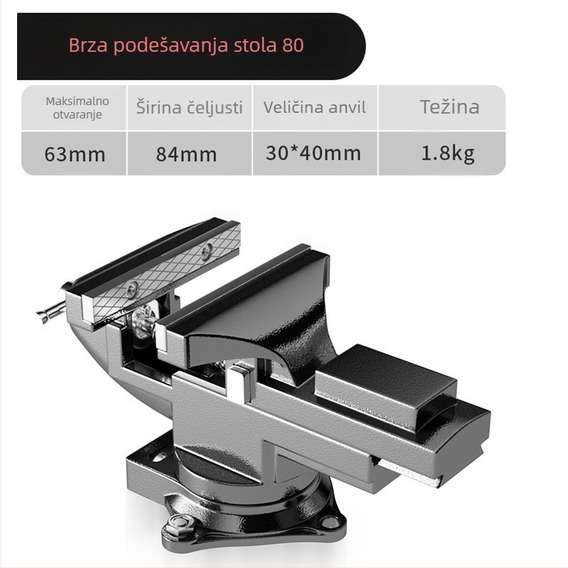 Oudisi mini stolni steznik – univerzalni, višefunkcionalni, 360° rotacija, težina 1,93 kg