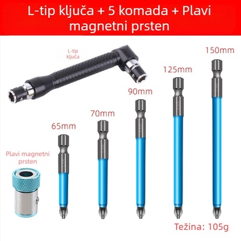 Set bitova s križnom glavom i anti-kliznom funkcijom za kućnu upotrebu — legirano čeliku