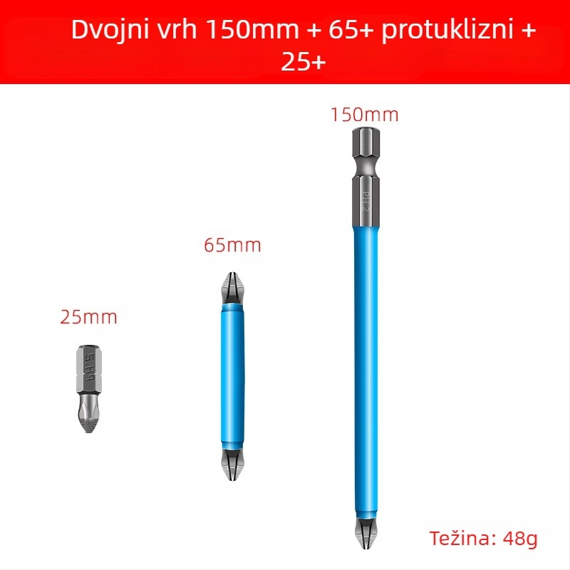 Set bitova s križnom glavom i anti-kliznom funkcijom za kućnu upotrebu — legirano čeliku