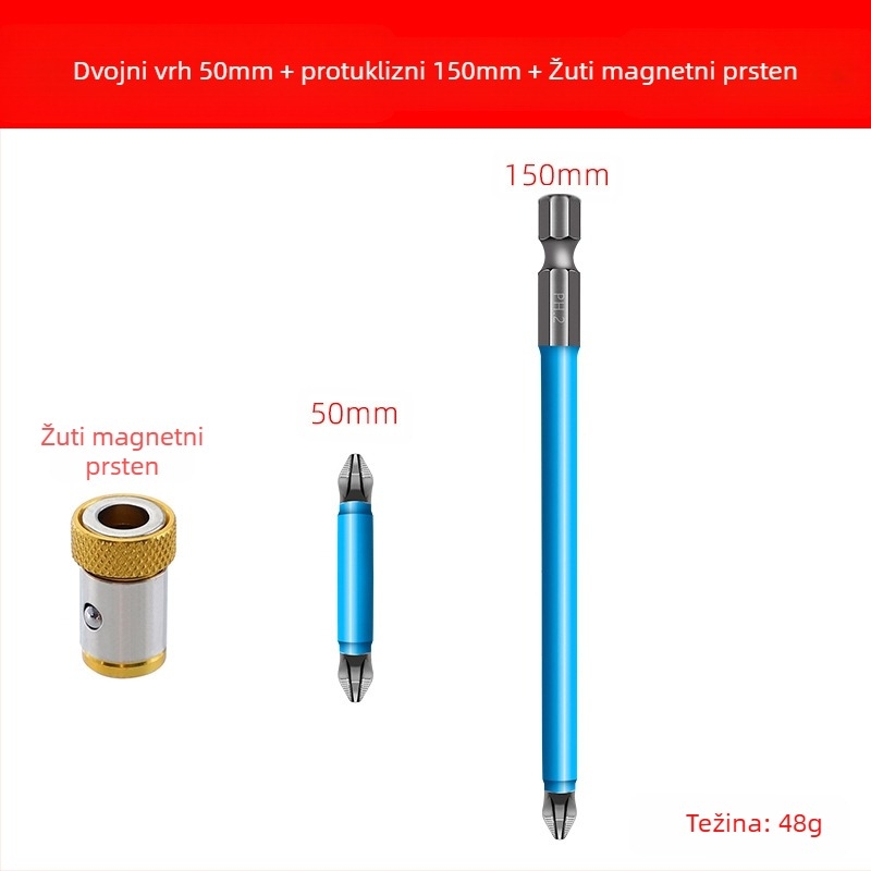 Set bitova s križnom glavom i anti-kliznom funkcijom za kućnu upotrebu — legirano čeliku