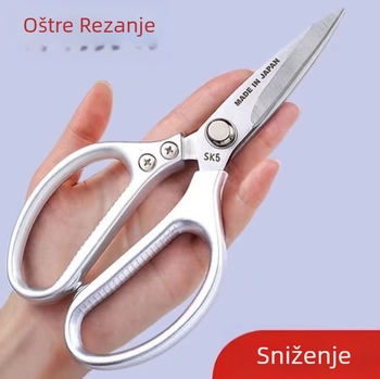Kuhinjske škare, čvrst nehrđajući čelik, za koštane i riblje kosti, višefunkcijske kućne škare