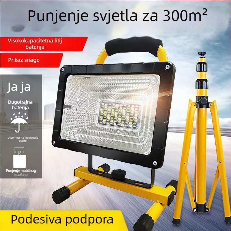 Kamperska svjetiljka za nuždu, sklopivi ruksak dizajn, 50-300W, 48 LED, IP54