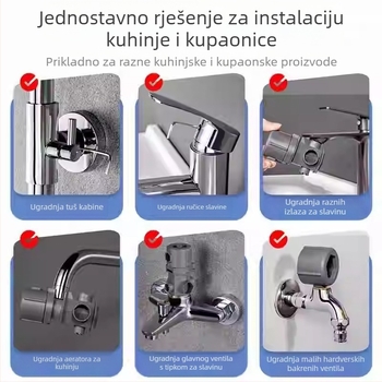 Alat za uklanjanje aeratora slavine — univerzalni ključ za kuhinju i umivaonik, ABS materijal, brend Mubin, model 101731114202, stil Moderni minimalizam.