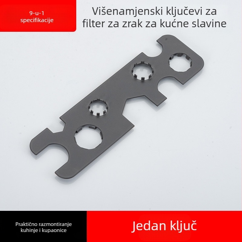 Alat za uklanjanje aeratora slavine — univerzalni ključ za kuhinju i umivaonik, ABS materijal, brend Mubin, model 101731114202, stil Moderni minimalizam.