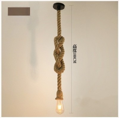 Luster od konopljinog užeta, LED viseća svjetiljka, 220V, rasvjetna površina 5–10 m²