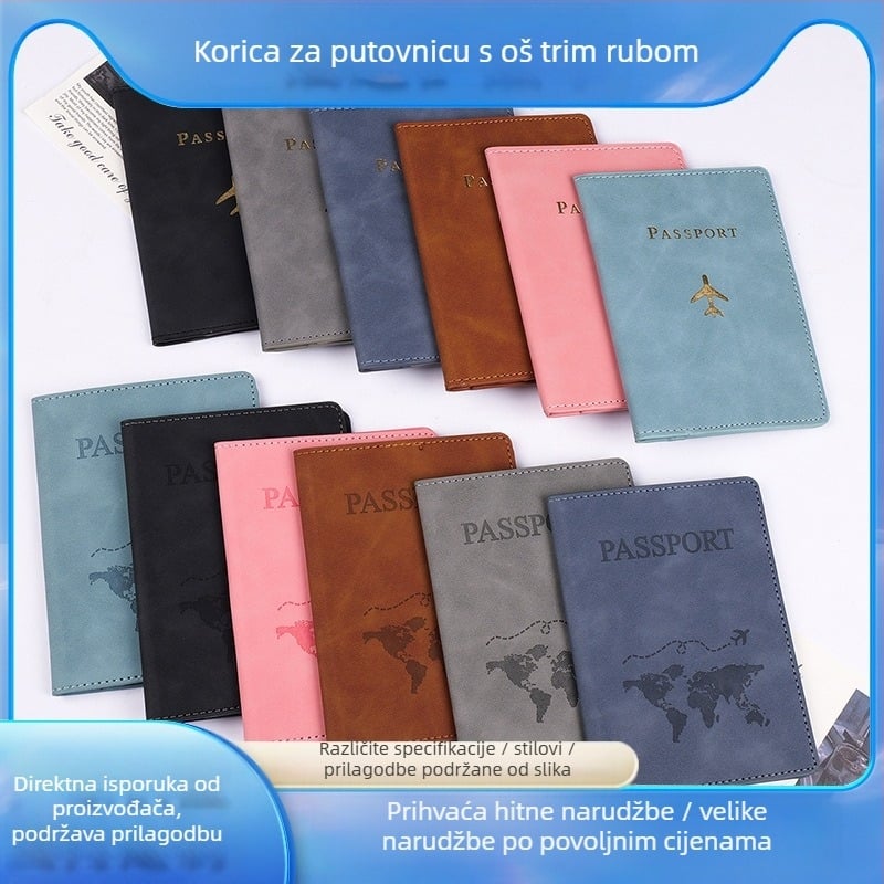 PU držač putovnice - vodootporan, uzorak slova, urbani stil, PU unutarnja podstava