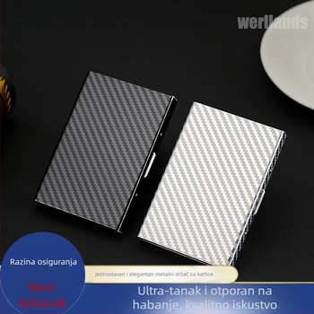 Držač kartica od nehrđajućeg čelika za vozačku dozvolu, bankovnu karticu, osobnu iskaznicu i člansku karticu — protiv krađe, protiv demagnetizacije, ultra lak, PU podstava, unisex