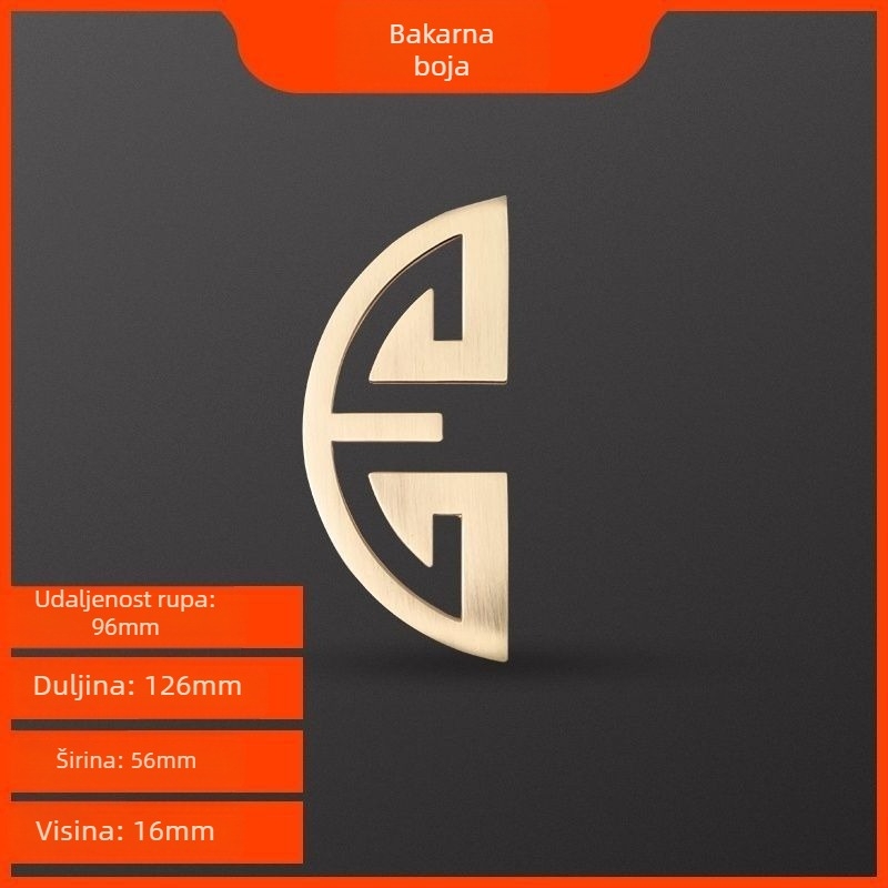 Kuke za garderobu i ormariće, Novi kineski stil, cinkovo legura, elektroplatiranje, model 1533