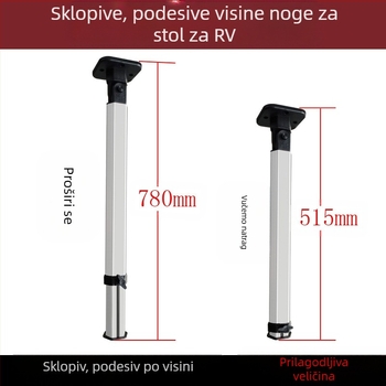 RV proširivo sklopne noge za stol — BT-FZ05; aluminijska legura; kompatibilno s RV