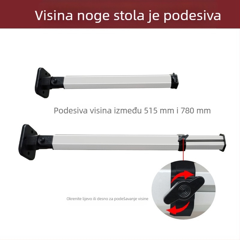 RV proširivo sklopne noge za stol — BT-FZ05; aluminijska legura; kompatibilno s RV