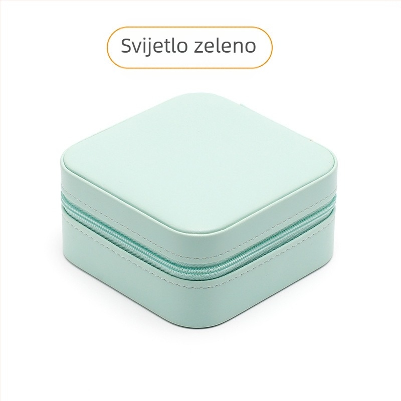Kožna kutija za nakit, prijenosna s ogledalom, model 8010-M, meka konstrukcija