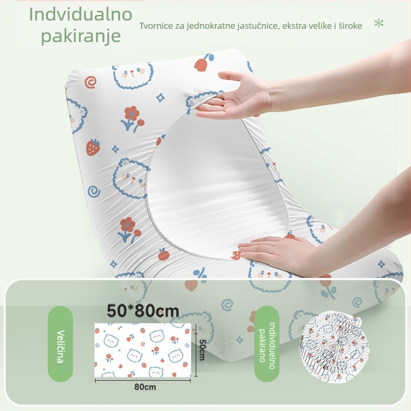 Jednokratna navlaka za jastuk – komplet za kuću i putovanja, debeli netkani materijal | Travel You