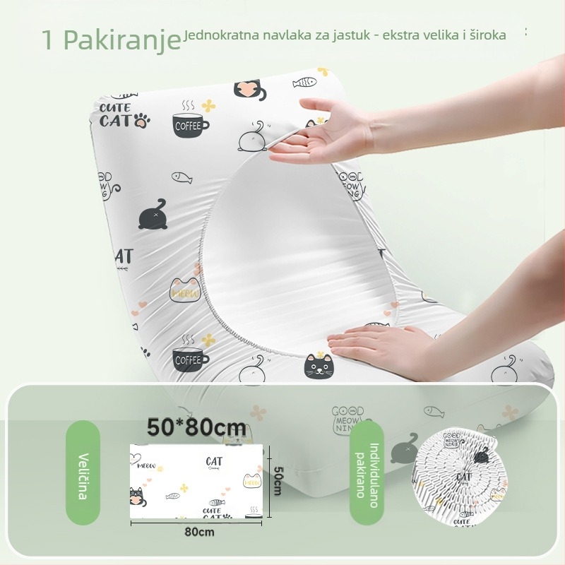 Jednokratna navlaka za jastuk – komplet za kuću i putovanja, debeli netkani materijal | Travel You
