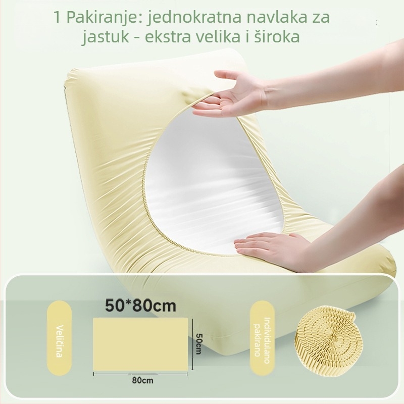 Jednokratna navlaka za jastuk – komplet za kuću i putovanja, debeli netkani materijal | Travel You