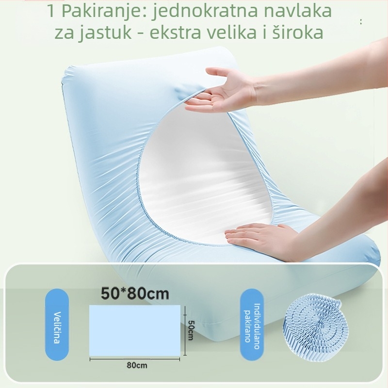 Jednokratna navlaka za jastuk – komplet za kuću i putovanja, debeli netkani materijal | Travel You