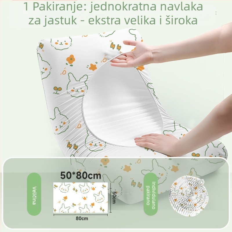 Jednokratna navlaka za jastuk – komplet za kuću i putovanja, debeli netkani materijal | Travel You