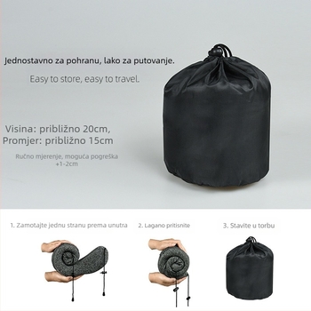 U-oblik putujući jastučić: memorijska pjena; kapuljača; odvojivi navlaka; katijonska tkanina; moderni minimalistički stil; težina do 0,5 kg