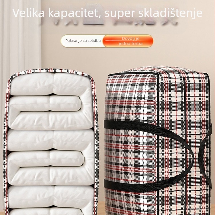 Kuboidna putna torba od pletene tkanine, japanski stil, višestruka namjena