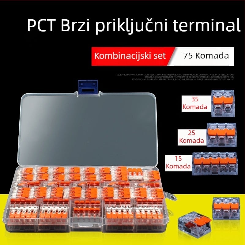 KV-412 Set od 75 brzih spojnih konektora za žice