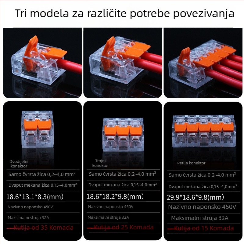 KV-412 Set od 75 brzih spojnih konektora za žice