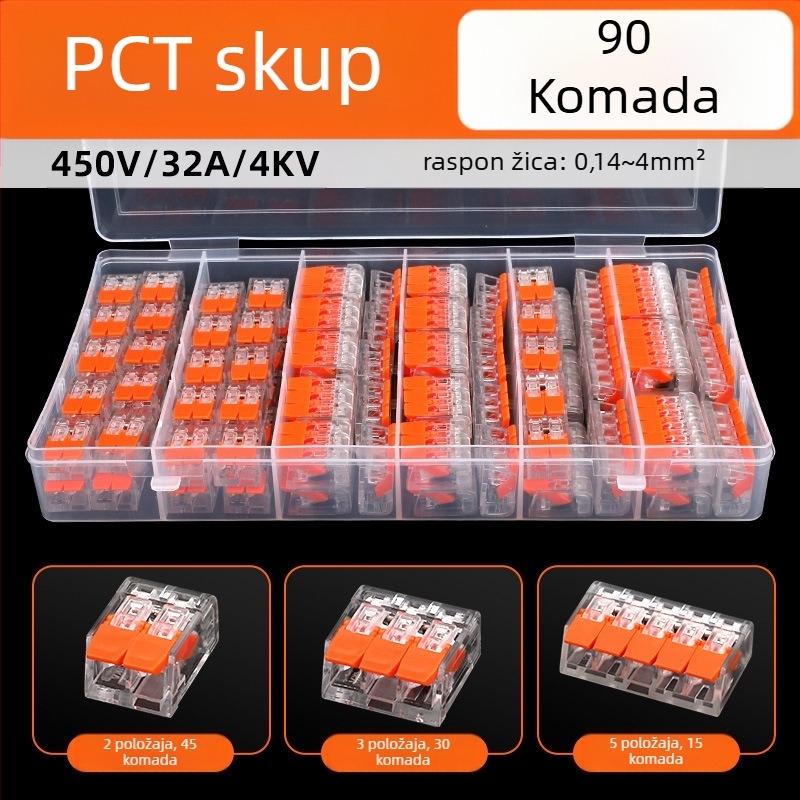 KV-412 Set od 75 brzih spojnih konektora za žice