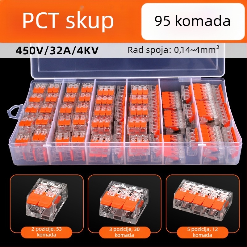 KV-412 Set od 75 brzih spojnih konektora za žice