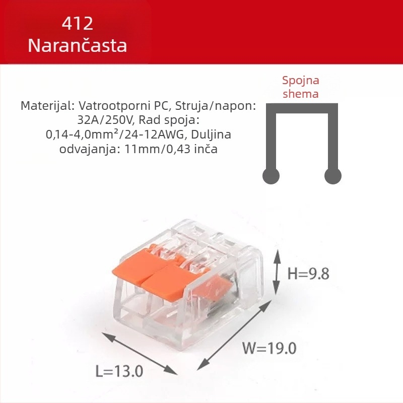 KV-412 Set od 75 brzih spojnih konektora za žice