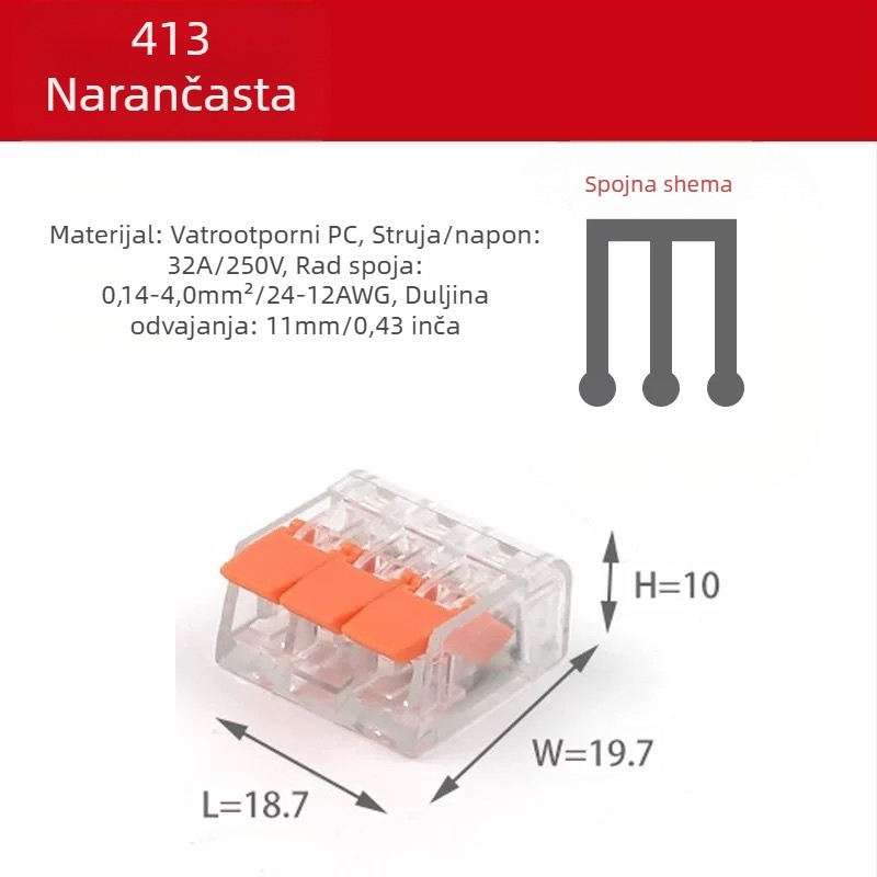 KV-412 Set od 75 brzih spojnih konektora za žice