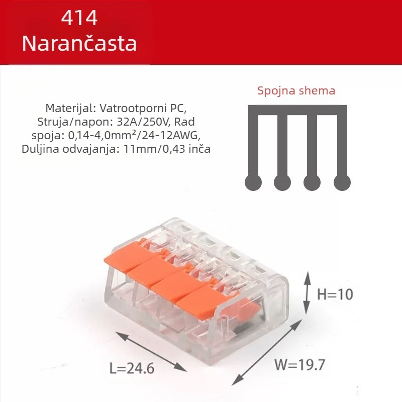 KV-412 Set od 75 brzih spojnih konektora za žice