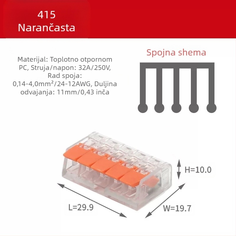 KV-412 Set od 75 brzih spojnih konektora za žice