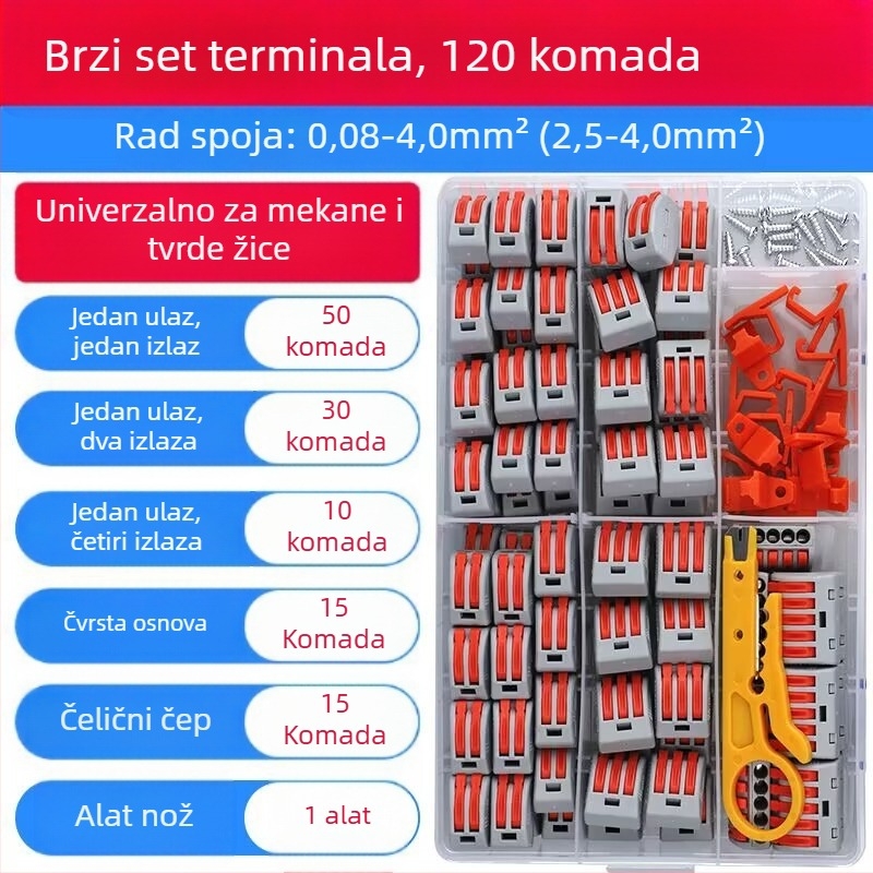 KV-412 Set od 75 brzih spojnih konektora za žice