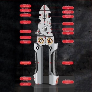 Z Višenamjenski električni tester-olovka s kliještima za vuču i skidanje izolacije žica | Težina 0.2