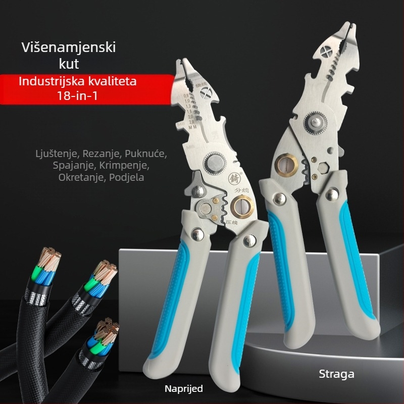 Z Višenamjenski električni tester-olovka s kliještima za vuču i skidanje izolacije žica | Težina 0.2