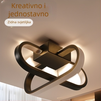 Nordijski stil stropna LED svjetiljka, 220V, pogodna za hodnike i ulaze, metalno tijelo s ABS sjenilom.