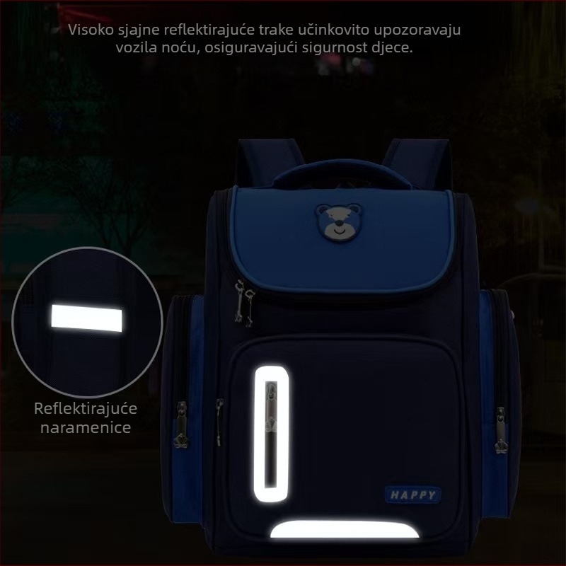 Svemirska školska torba za osnovnu školu, za djecu 6–12 godina, razredi 1, 3 i 6, unisex, Oxford tkanina, prozračna i vodootporna