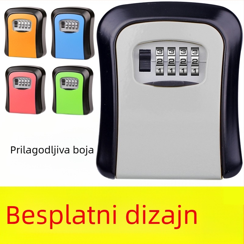 Zidna mehanička kutija za ključeve sa šifrom, dizajn mačjeg oka, aluminijska legura, model G2, za ključe identifikacijskih kartica i bankovnih kartica