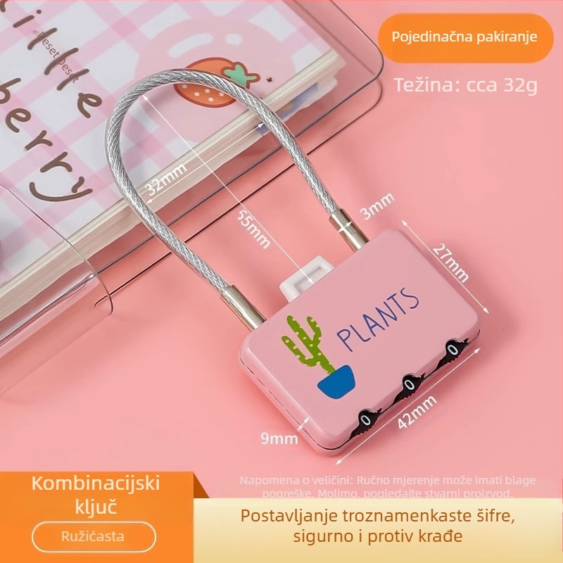 Kovinska kombinacijska zaključavka s číselnim tipom zaključavanja; model JSFAQS; marka The First Force; debljina zaključnog štapa: normalna; razmak zaključnih štapova: normalan