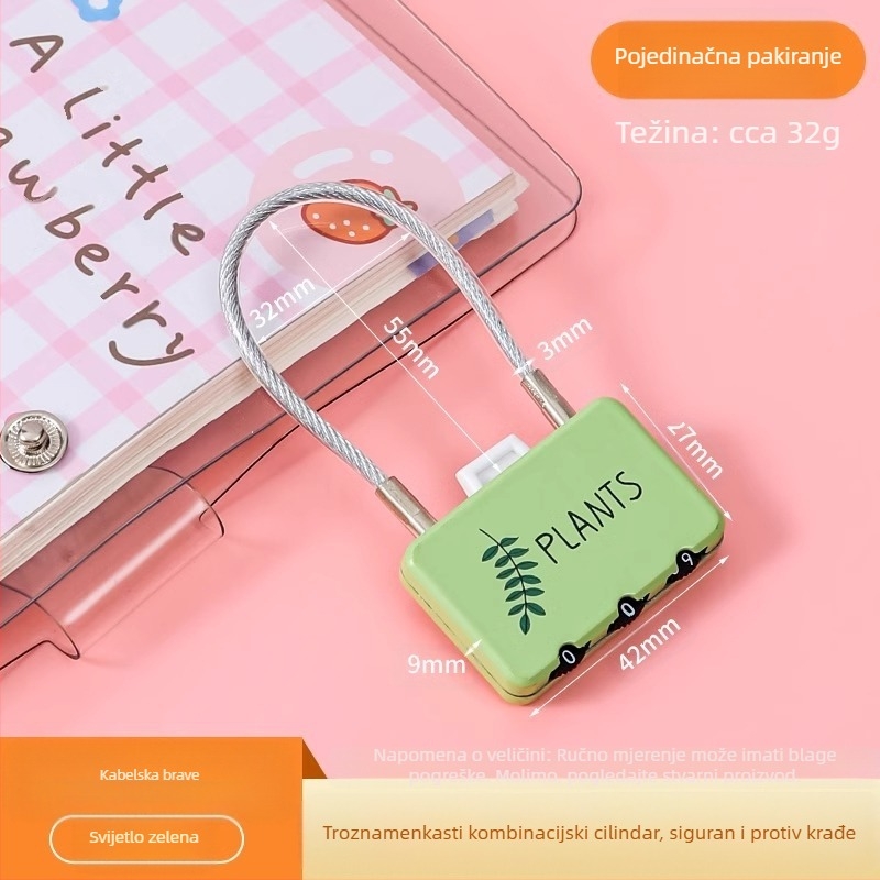 Kovinska kombinacijska zaključavka s číselnim tipom zaključavanja; model JSFAQS; marka The First Force; debljina zaključnog štapa: normalna; razmak zaključnih štapova: normalan