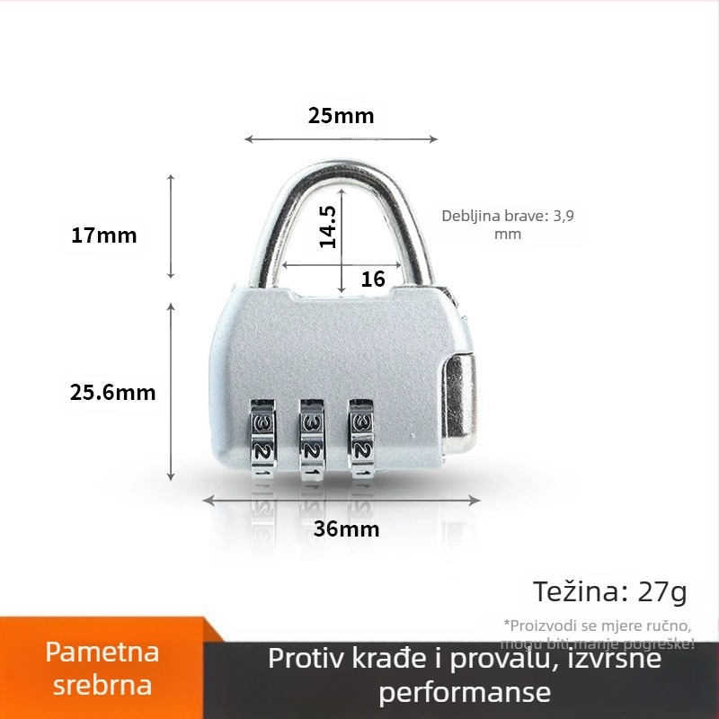 Kućni katanc Shouli – model Padlock, materijal: legirana čelika, stil: moderni minimalistički dizajn
