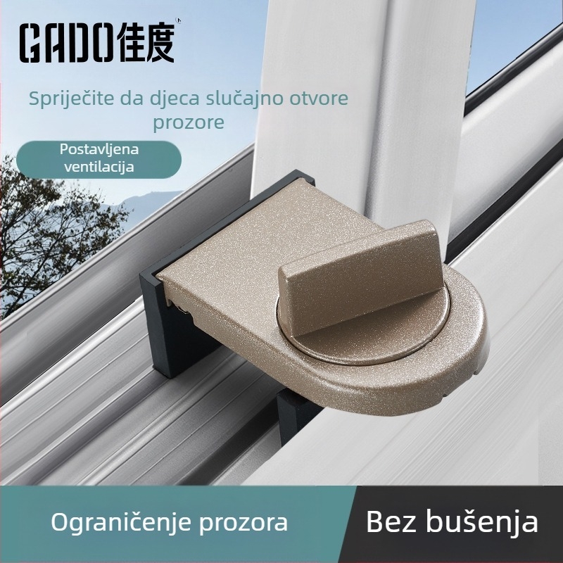Dječje sigurnosno zaključavanje za prozor, model MC-AQK, aluminijska legura, GADO/Jiadu, za prozore