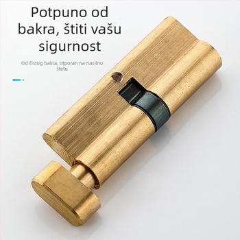 Cilindar brave PH-668, konstrukcija od mesinga/cinka legura/aluminij, marka Flat Ring, za unutarnja vrata, moderni minimalistički stil