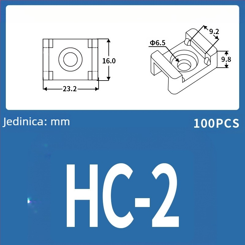 Saddle Holder za kabelske; upravljanje i učvršćivanje žica; model HC Saddle Holder; marka Ba Control Electric