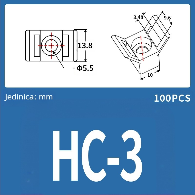 Saddle Holder za kabelske; upravljanje i učvršćivanje žica; model HC Saddle Holder; marka Ba Control Electric