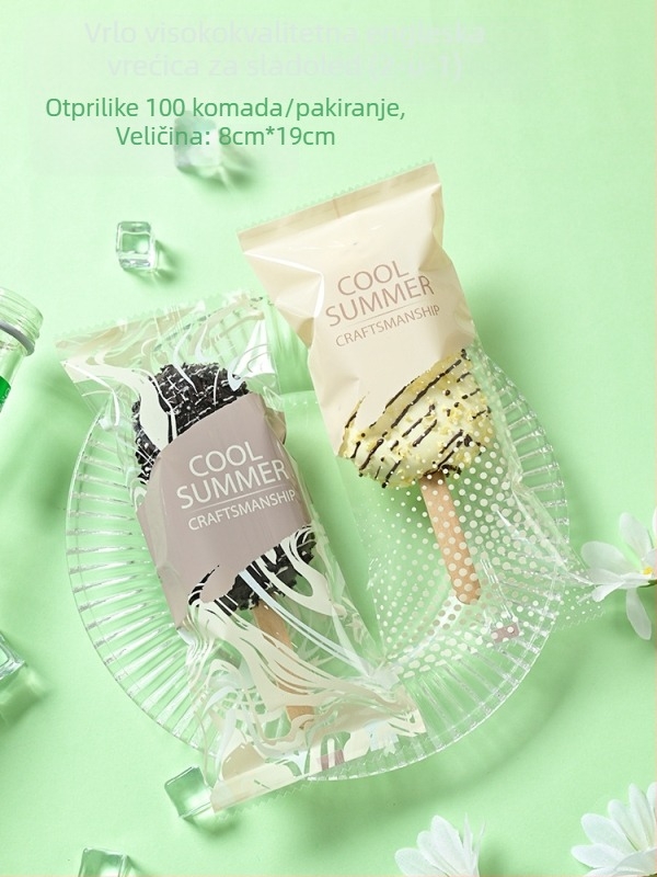 Torba za pakiranje sladoleda za domaću izradu, toplinski zatvaranje, kompozitna folija, ambalaža za grickalice, prilagodljivo