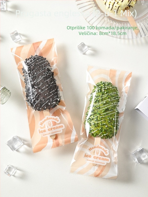 Torba za pakiranje sladoleda za domaću izradu, toplinski zatvaranje, kompozitna folija, ambalaža za grickalice, prilagodljivo
