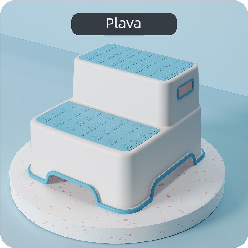 Toaletna korak-stolica s dvostrukom platformom za pranje ruku, povećava visinu, protuklizna kupaonica, plastična konstrukcija, podrijetlo Zhejiang, brend Little Sugar Boy