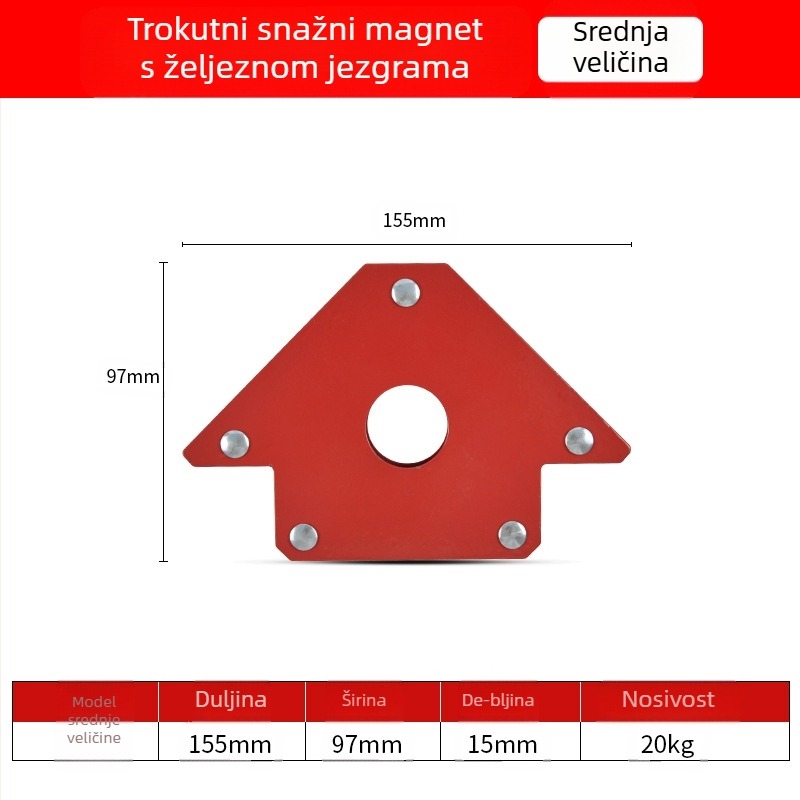 Magnetski pozicioner za zavarivanje – ZHCY, nehrđajući čelik, pravokutni i više-kutni dizajn, ručni pogon, automatsko napajanje