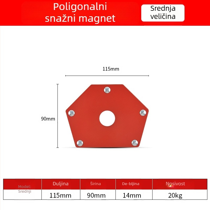 Magnetski pozicioner za zavarivanje – ZHCY, nehrđajući čelik, pravokutni i više-kutni dizajn, ručni pogon, automatsko napajanje