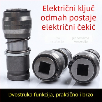 Prenosni višenamjenski alat: pretvorljivi električni ključ u električni čekić, s brzim stezanjem, metalna konstrukcija, 1 komplet, za kućnu uporabu