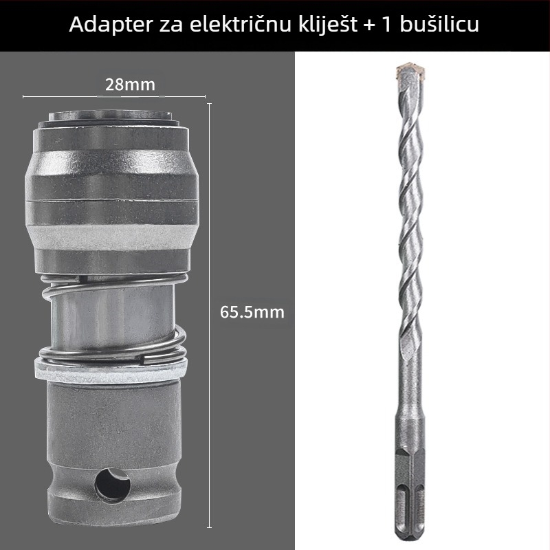 Prenosni višenamjenski alat: pretvorljivi električni ključ u električni čekić, s brzim stezanjem, metalna konstrukcija, 1 komplet, za kućnu uporabu